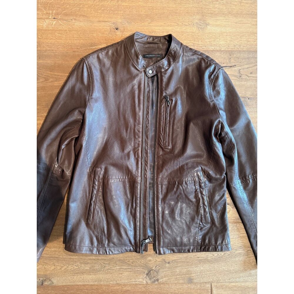 John Varvatos Star USA Cafe Racer Leather Jacket